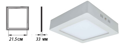 چراغ LED روکار سقفی مربع ۱۸ وات
